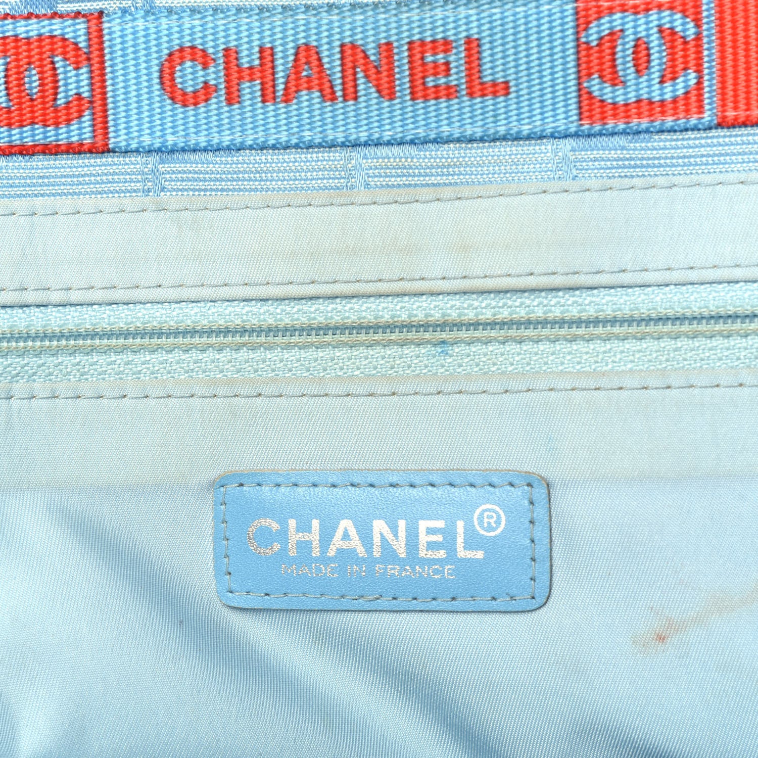 Chanel Nylon Travel Tote Blue 6 of 12
