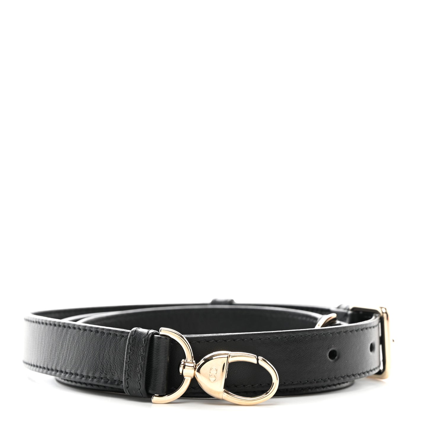 Lambskin Lady Dior Adjustable Shoulder Strap Black