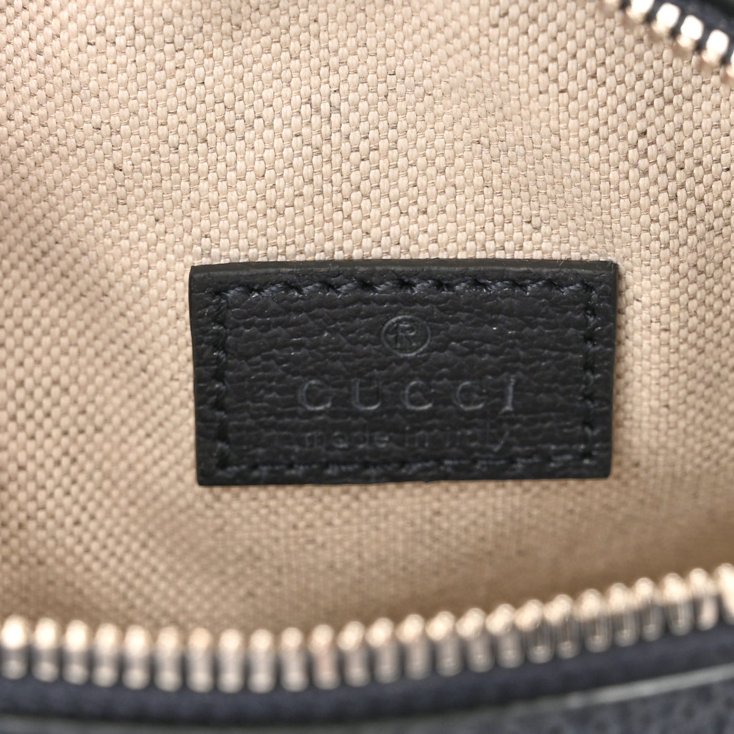 GG Supreme Monogram Textured Calfskin Web Mini Ophidia Messenger Beige Blue