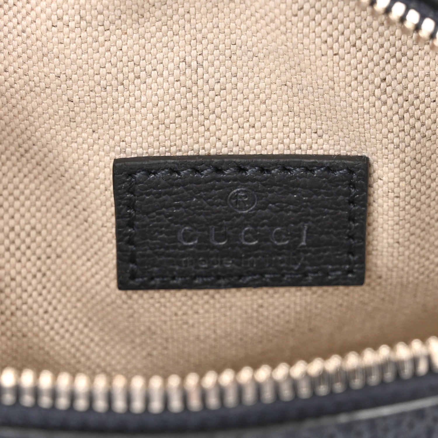 Gucci GG Supreme Monogram Textured Calfskin Web Mini Ophidia Messenger Beige Blue 6 of 10