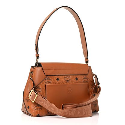 MCM Visetos Calfskin Crossbody Bag Cognac 2 of 4