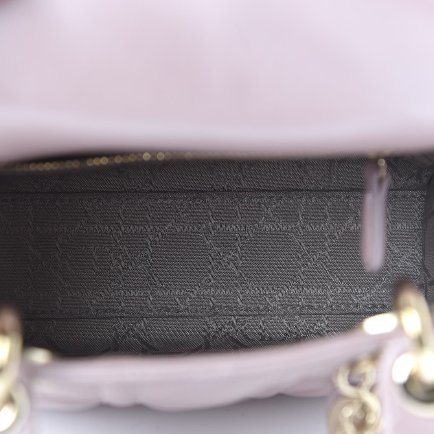 Christian Dior Metallic Lambskin Cannage Mini Lady Dior Lotus 5 of 9
