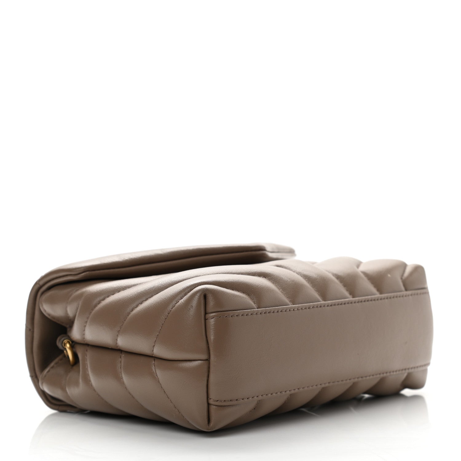 Saint Laurent Calfskin Y Quilted Monogram Toy Loulou Crossbody Bag Taupe 4 of 16