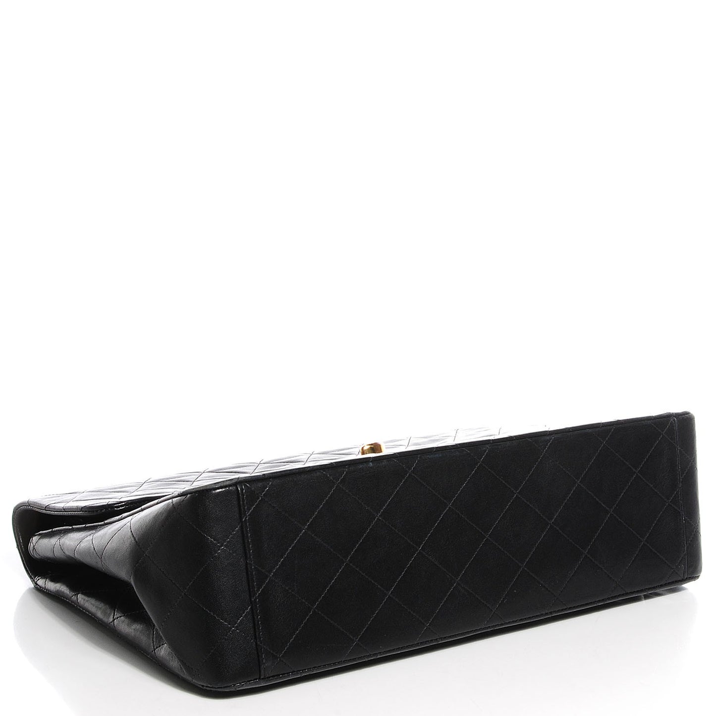 Lambskin Quilted XL Jumbo Flap Black