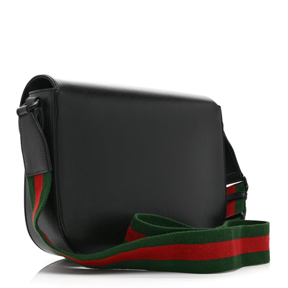 Gucci Azalea Calfskin Web Monochrome Horsebit 1955 Shoulder Bag Black 3 of 10
