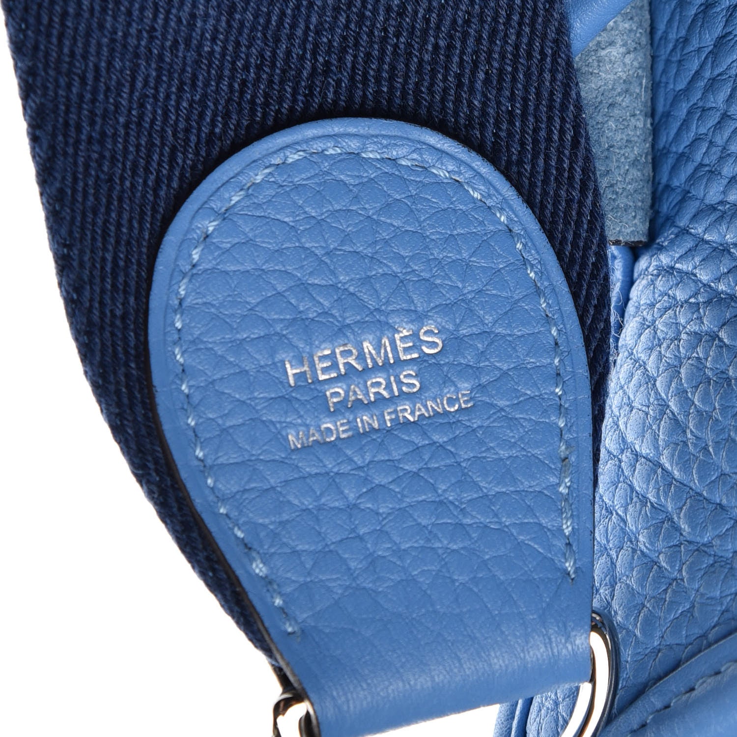 Hermes Taurillon Clemence Amazone Evelyne III PM Bleu Paradis Bleu Saphir 8 of 9