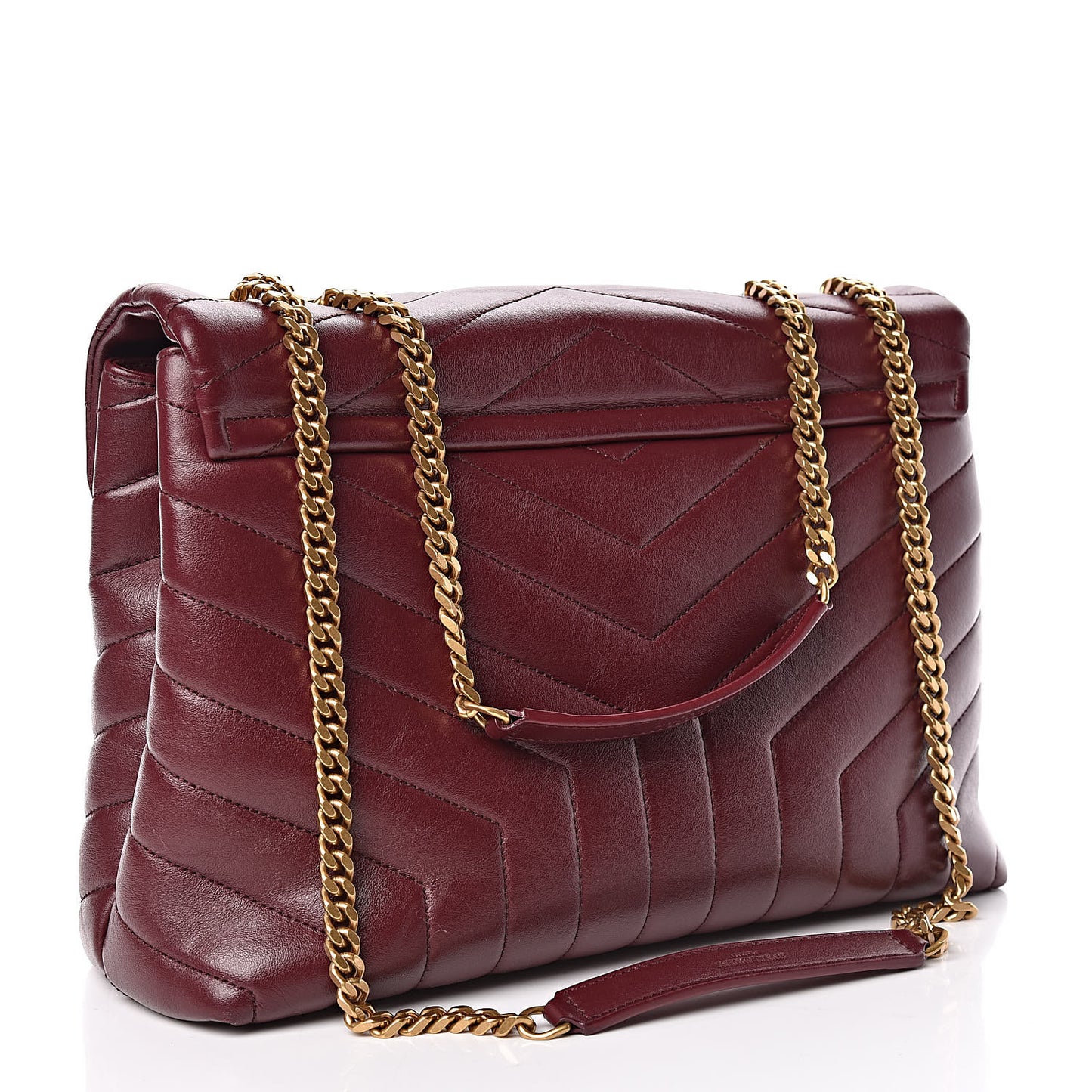 Calfskin Y Quilted Monogram Medium Loulou Chain Satchel Palissandre