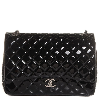 Chanel Patent Quilted Maxi Double Flap Black 1 of 9