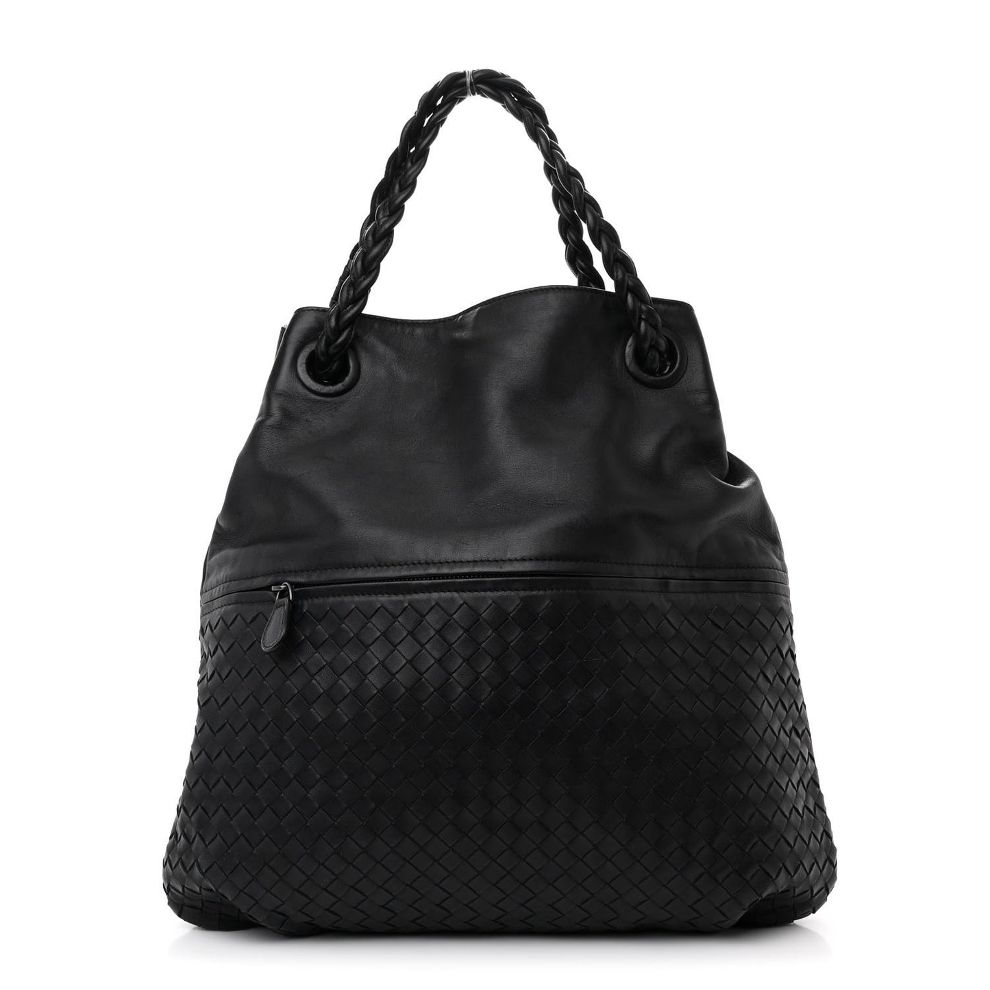 Cervo Deerskin Intrecciato Julie Tote Black