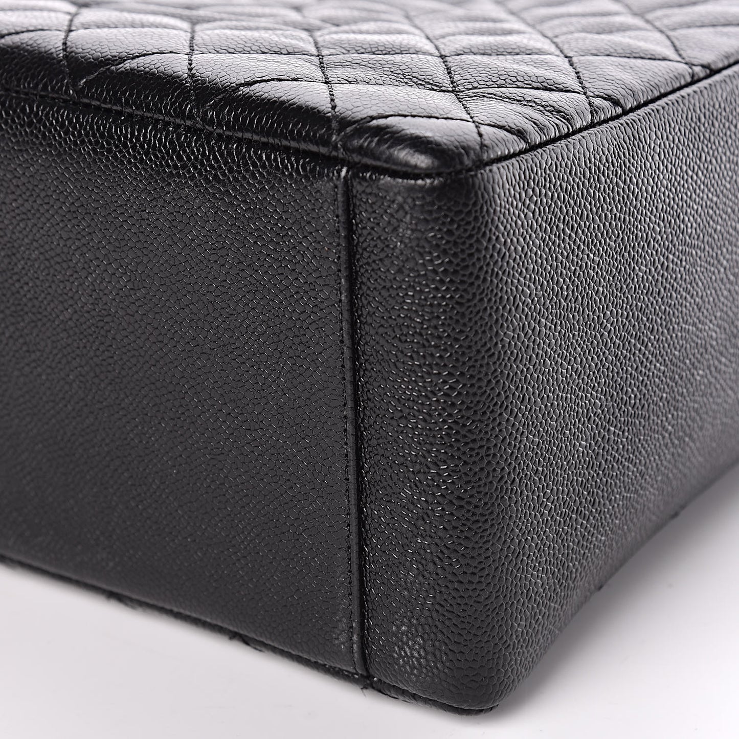 Caviar Quilted Grand Shopping Tote GST Black
