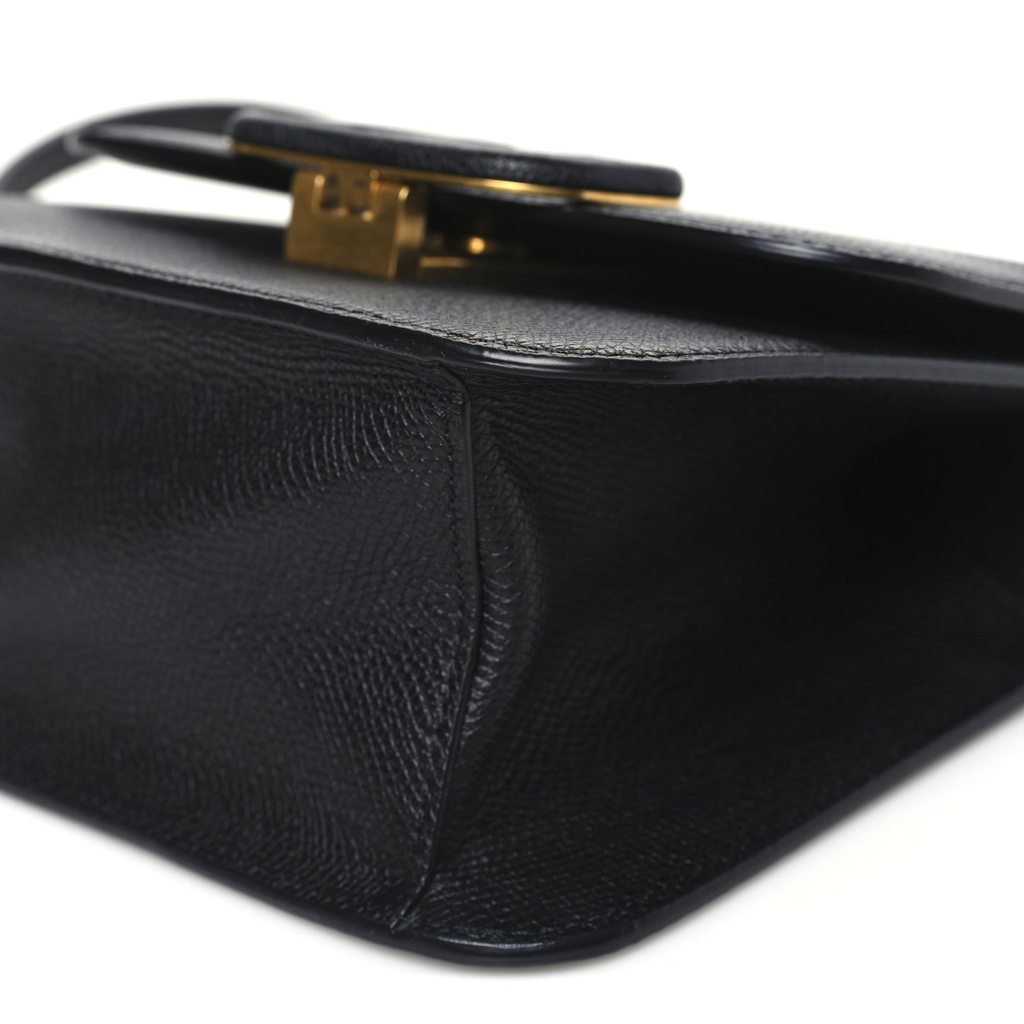 Grainy Calfskin Small VSling Shoulder Bag Black