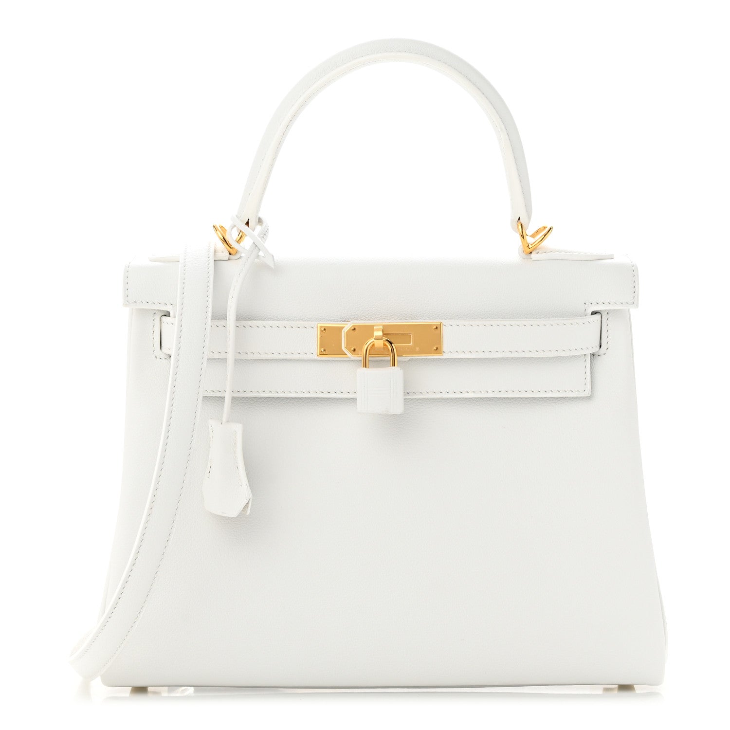 Hermes Evercolor Kelly Retourne 28 White 1 of 11