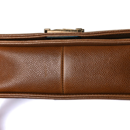 Chanel Caviar Quilted Medium Boy Flap Brown 12 of 13