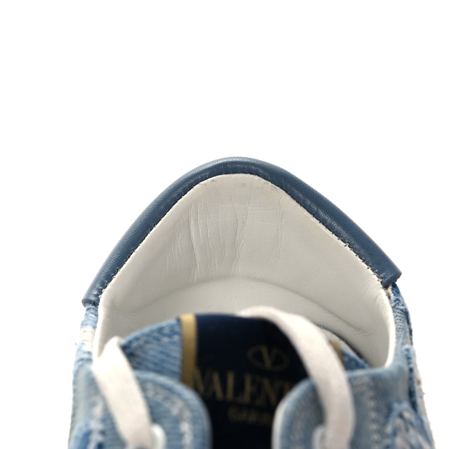Denim Butterfly Embroidered Sneakers 38 Light Denim