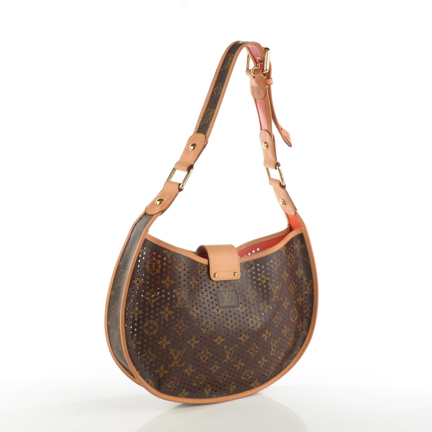 Monogram Perforated Demi-Lune Orange