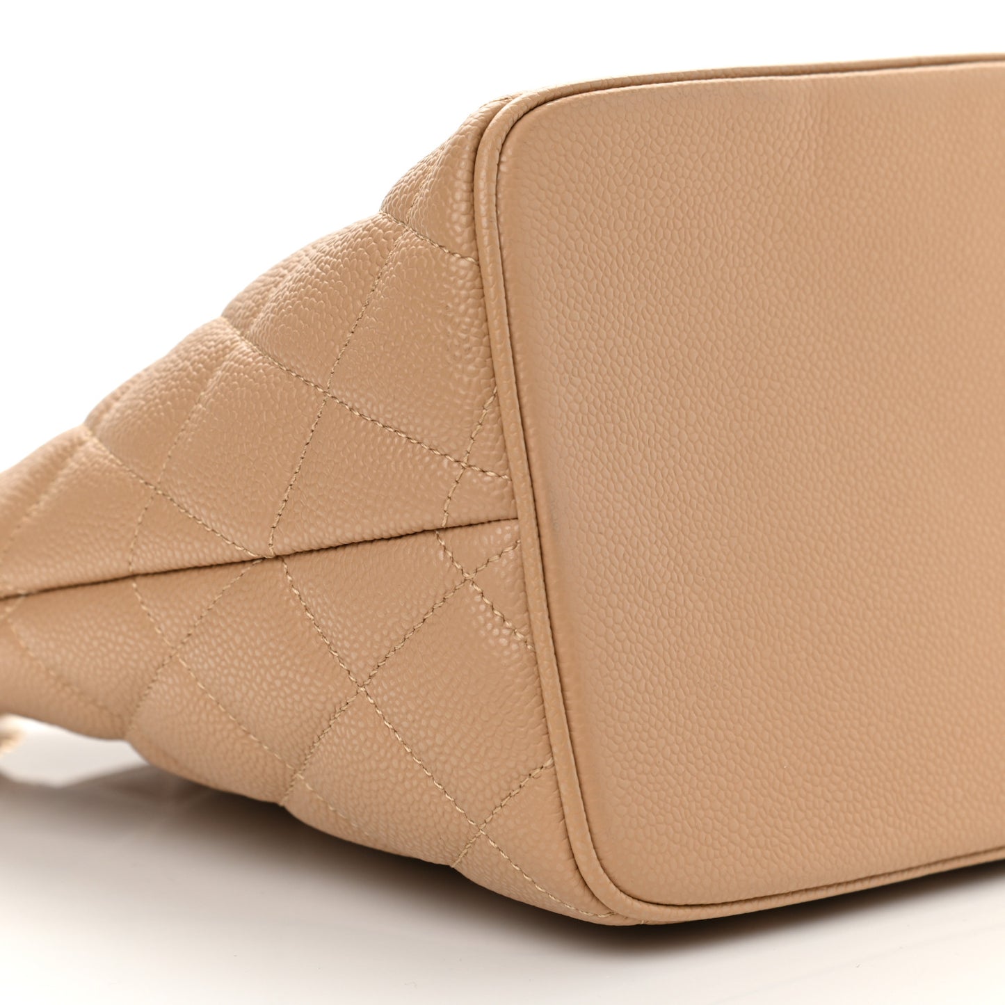 Caviar Quilted Medallion Tote Beige