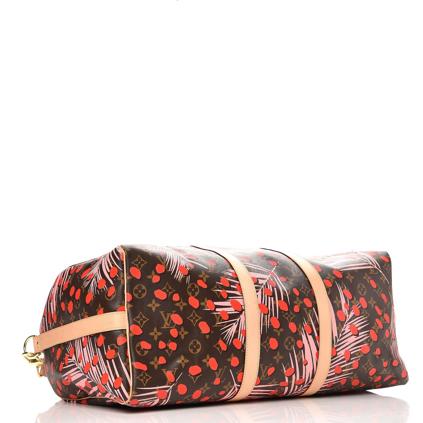 Monogram Jungle Dots Keepall Bandouliere 50 Sugar Pink Poppy