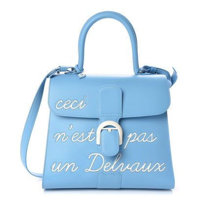 Delvaux Box Calfskin MM L'Humour Brillant Satchel Ciel 1 of 9