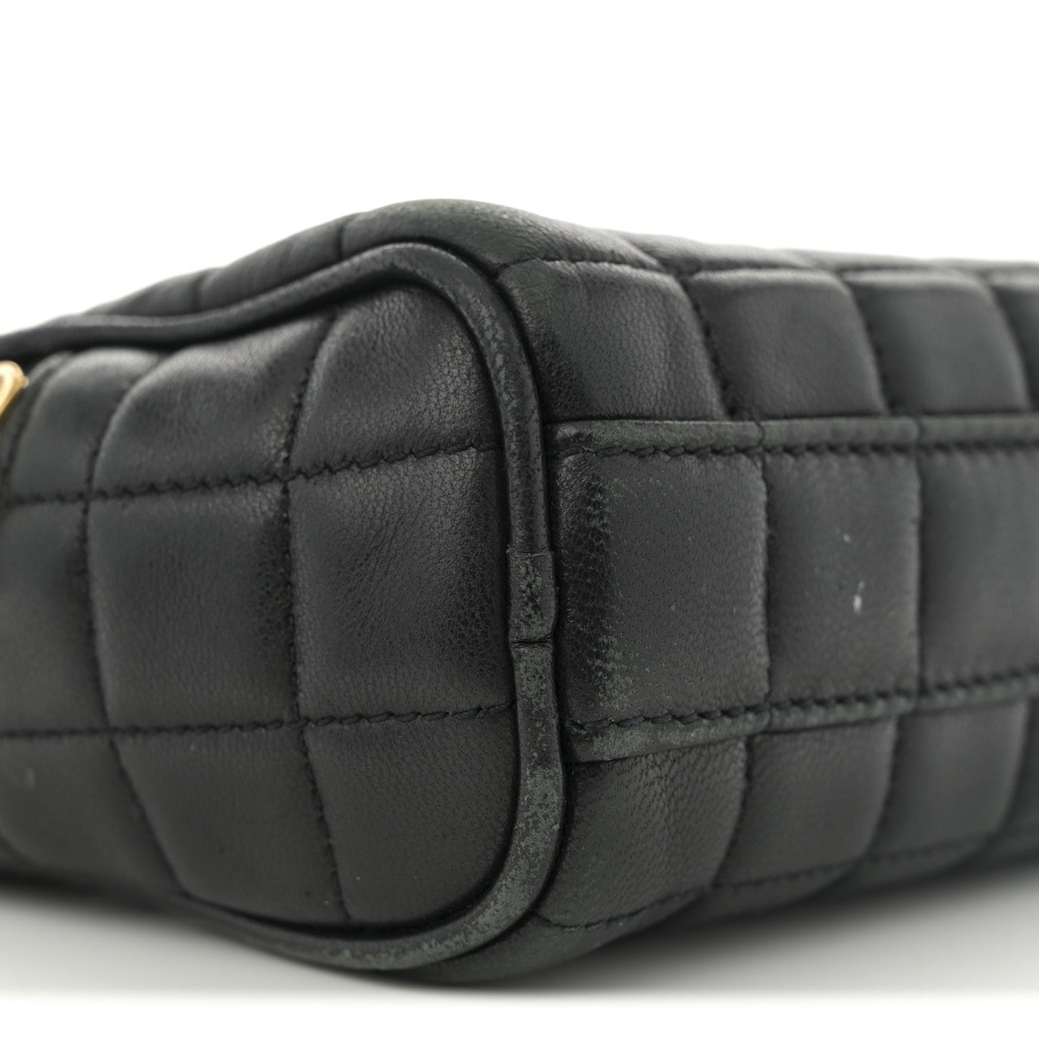 Saint Laurent Lambskin Carre Quilted Cassandre Mini Camera Bag Black 9 of 14