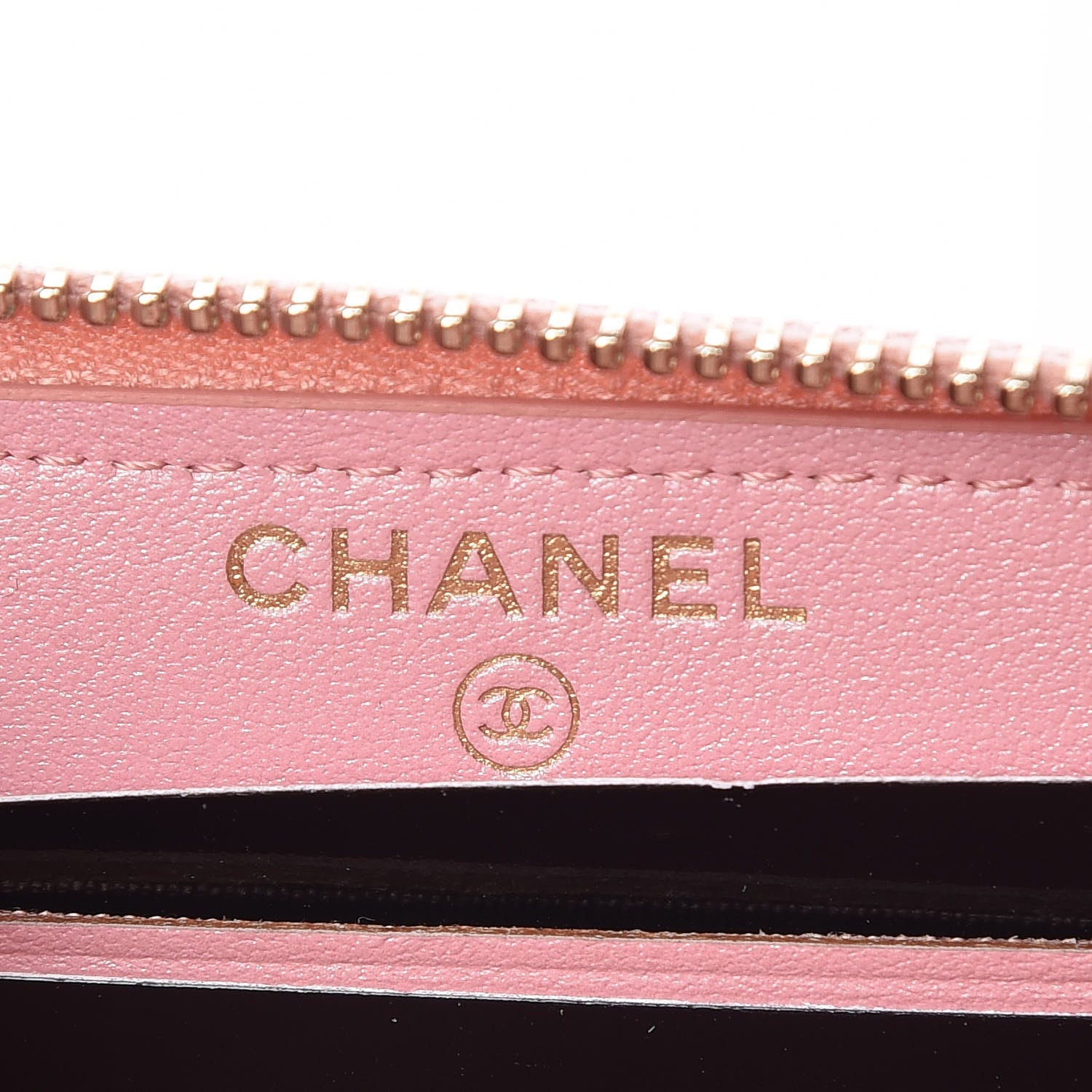 Chanel Iridescent Caviar Quilted Medium Zip Around Wallet Pink 6 of 9