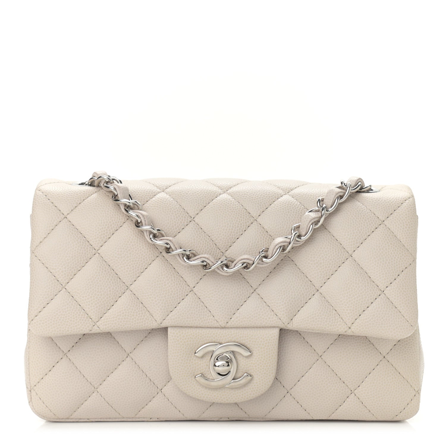 Chanel Caviar Quilted Mini Rectangular Flap Ivory 1 of 11