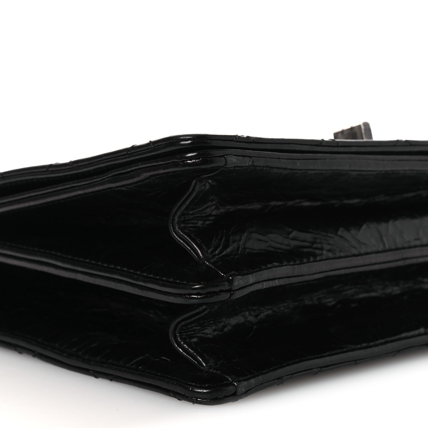 Chanel Glazed Calfskin Quilted Rita Top Handle Flap Black 9 of 20