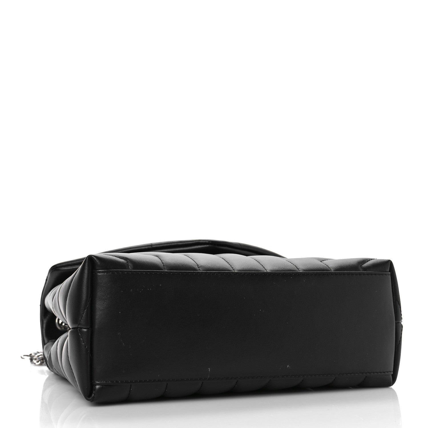 Saint Laurent Calfskin Y Quilted Monogram Small Loulou Chain Satchel Black 3 of 8