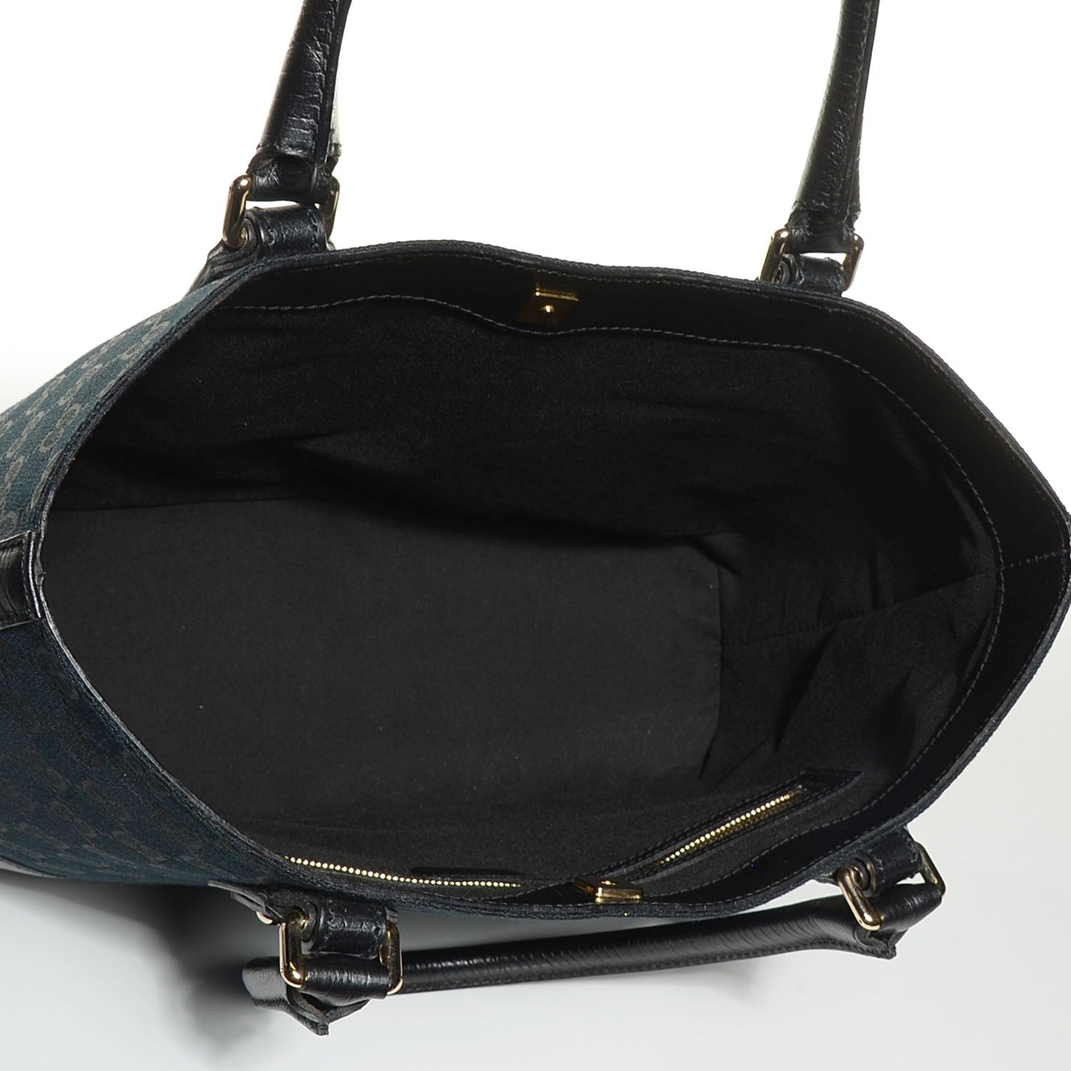 Gucci Monogram Medium Hasler Tote Black 5 of 7