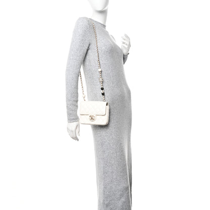 Chanel Lambskin Resin Quilted Mini Heart Square Flap White 2 of 11