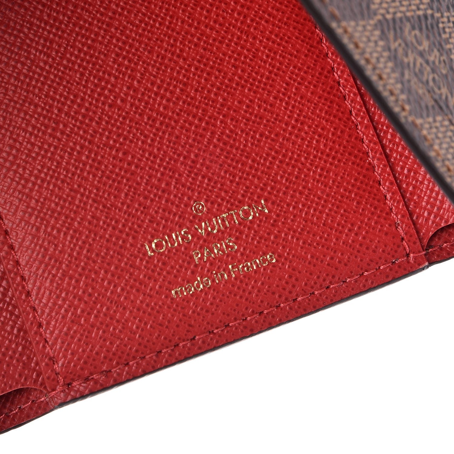 Louis Vuitton Damier Ebene Victorine Wallet Red 6 of 8
