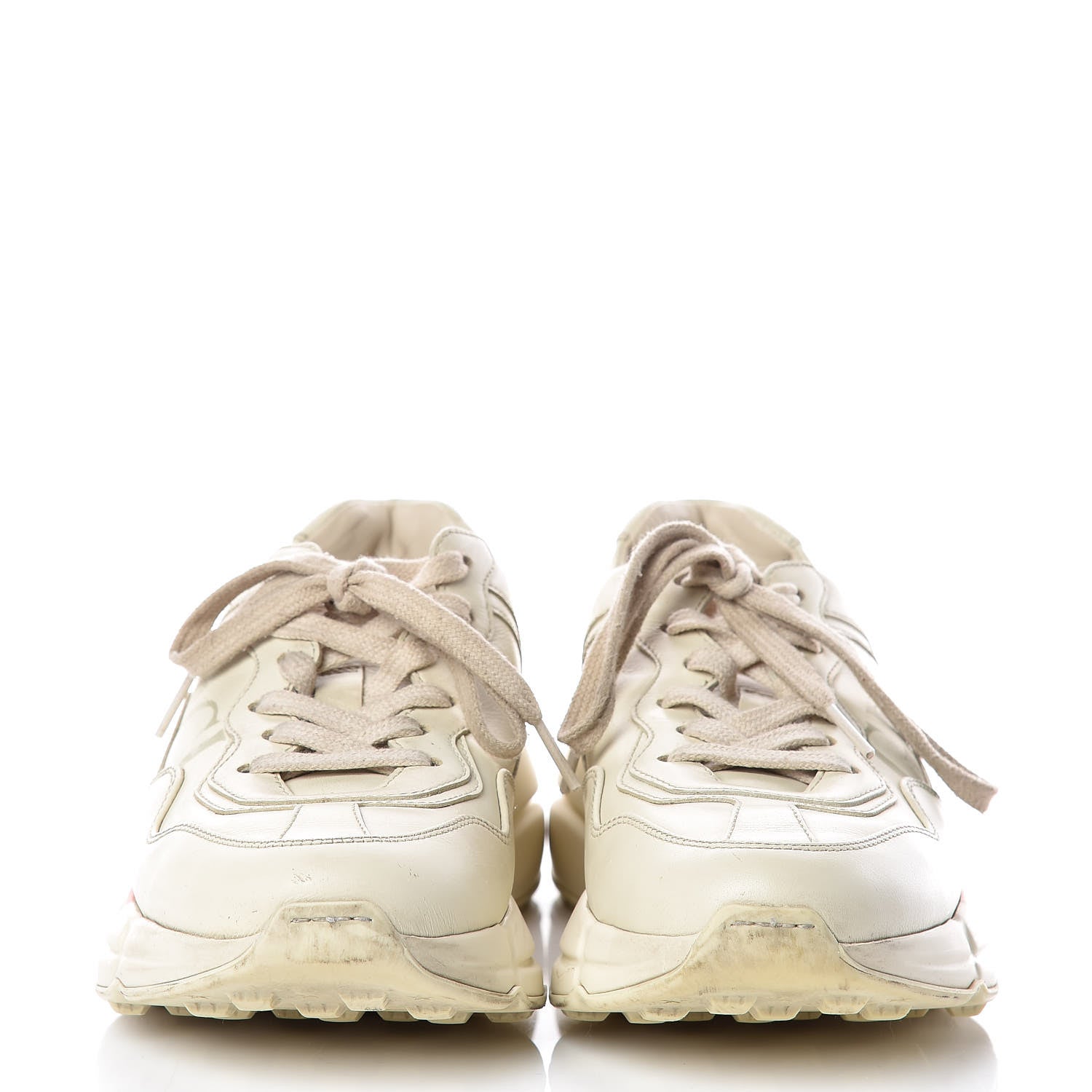 Gucci Calfskin Logo Womens Rhyton Sneakers 35.5 Ivory 2 of 16