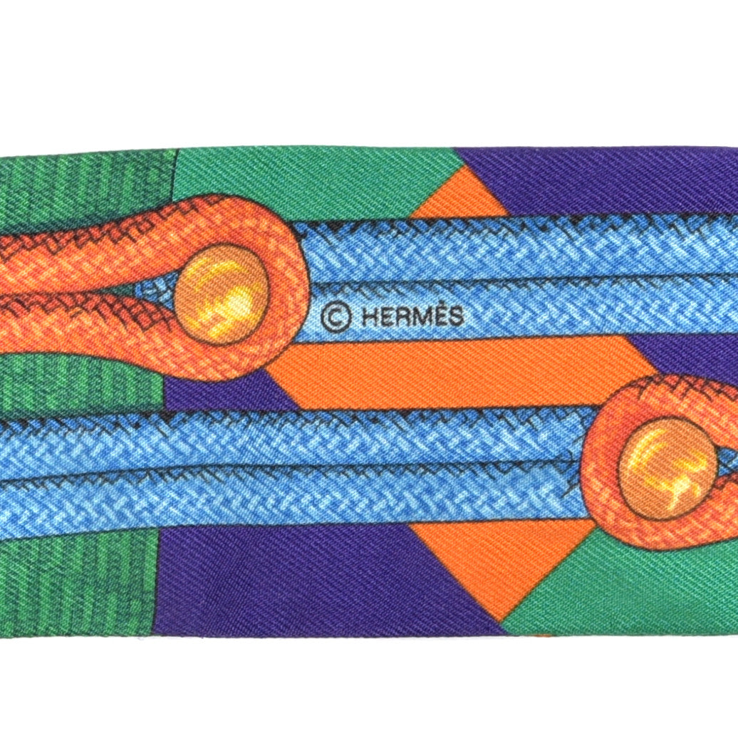 Hermes Silk Brandebourgs Twilly 4 of 4