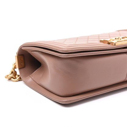 Chanel Lambskin Quilted Medium Boy Flap Beige 5 of 9