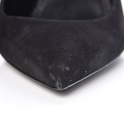 Saint Laurent Suede Calfskin Zoe Pumps 38 Black 11 of 11