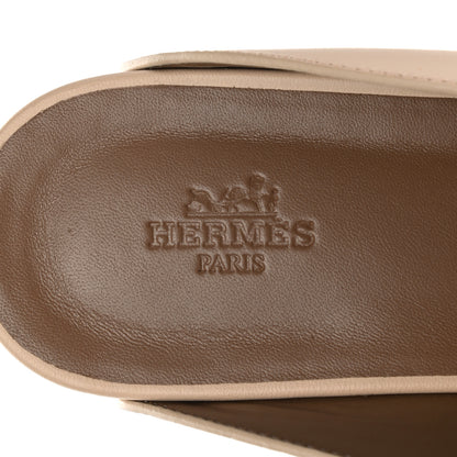 Hermes Calfskin Calya Mules 38 Hetre 7 of 9