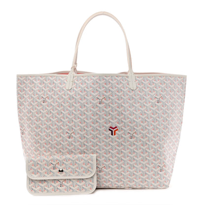Goyard Goyardine Saint Louis Claire Voie GM White Pink 1 of 9