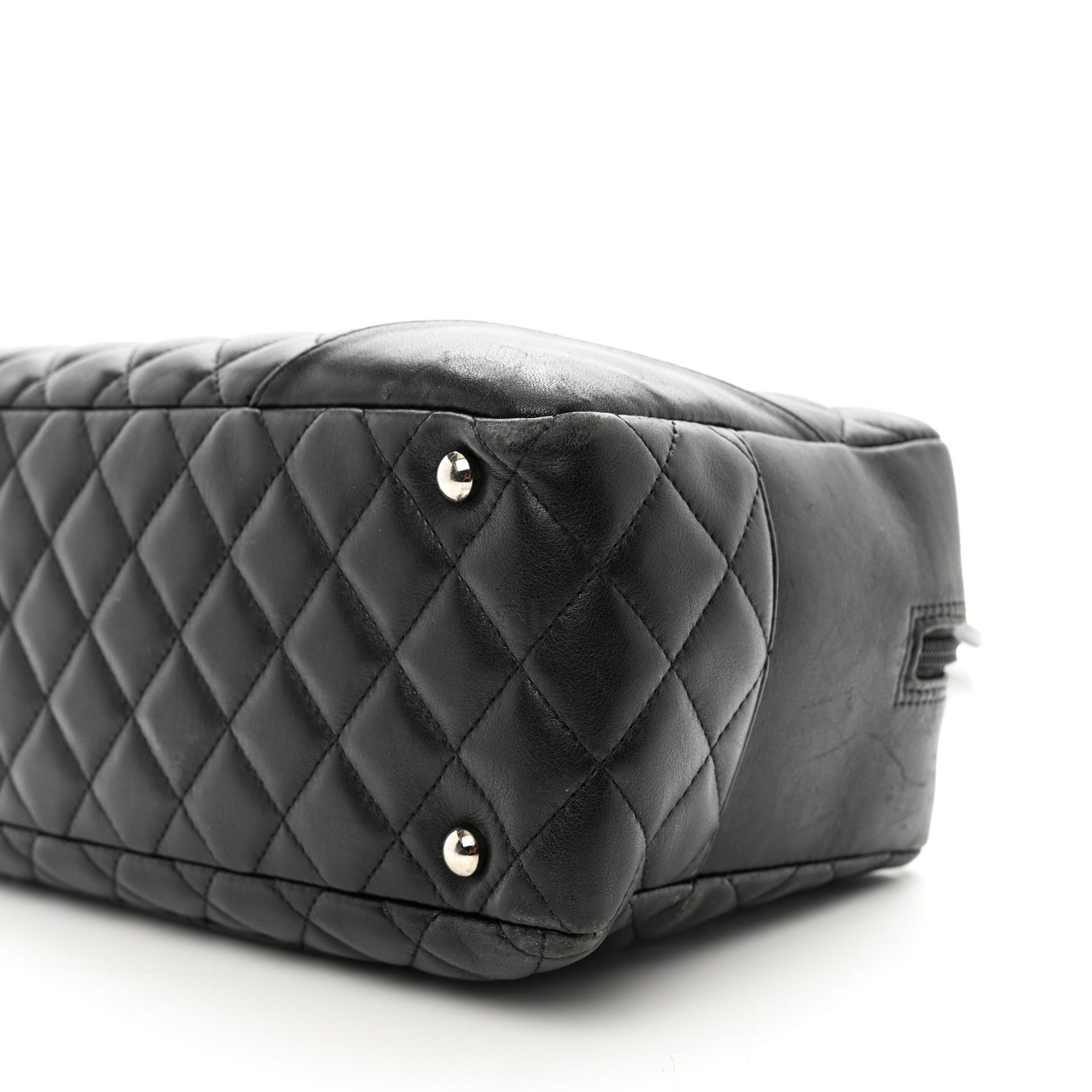 Chanel Calfskin Quilted Large Cambon Bowler Black 10 of 13