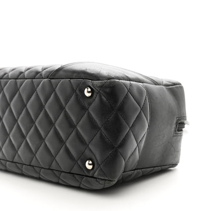 Chanel Calfskin Quilted Large Cambon Bowler Black 10 of 13