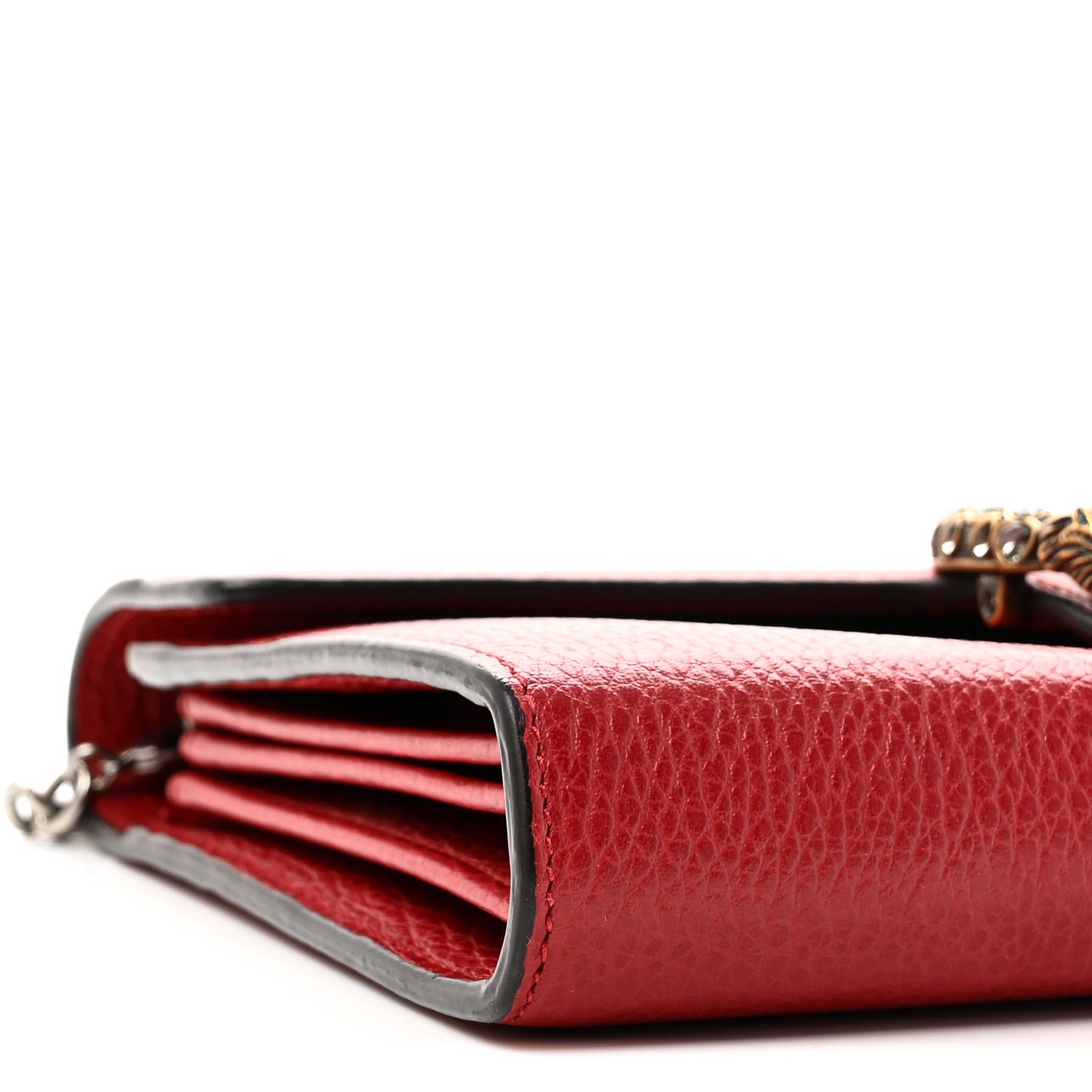 Gucci Calfskin Mini Dionysus Chain Wallet Hibiscus Red 8 of 9