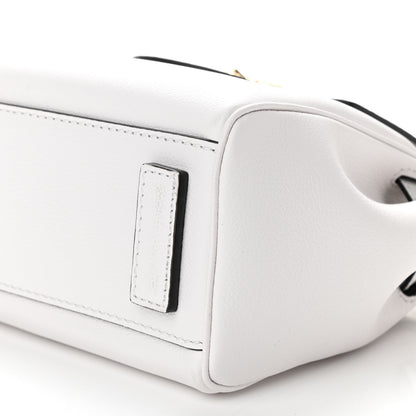 Versace Grained Calfskin Small La Medusa Top Handle Bag Optical White 8 of 8