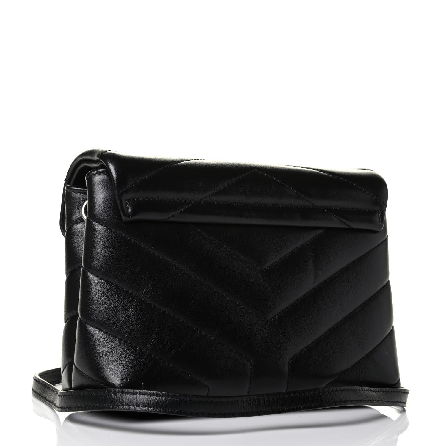 Saint Laurent Calfskin Y Quilted Monogram Toy Loulou Crossbody Bag Black 2 of 6