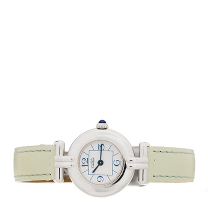 Cartier Sterling Silver Calfskin 24mm Must de Colisee Quartz Watch 2 of 5