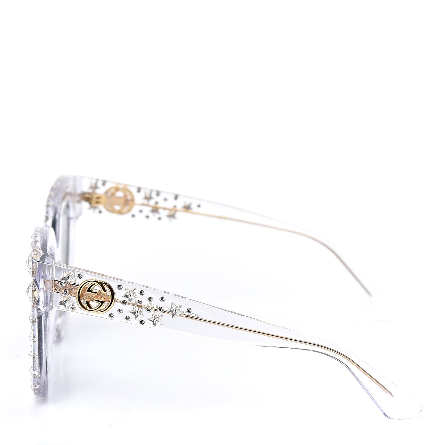 Acetate Crystal Oversize Mirrored Star Sunglasses GG0116S