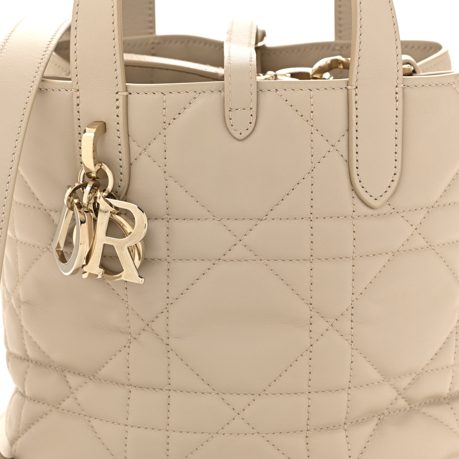 Christian Dior Calfskin Macrocannage Small Toujours Vertical Beige 8 of 10
