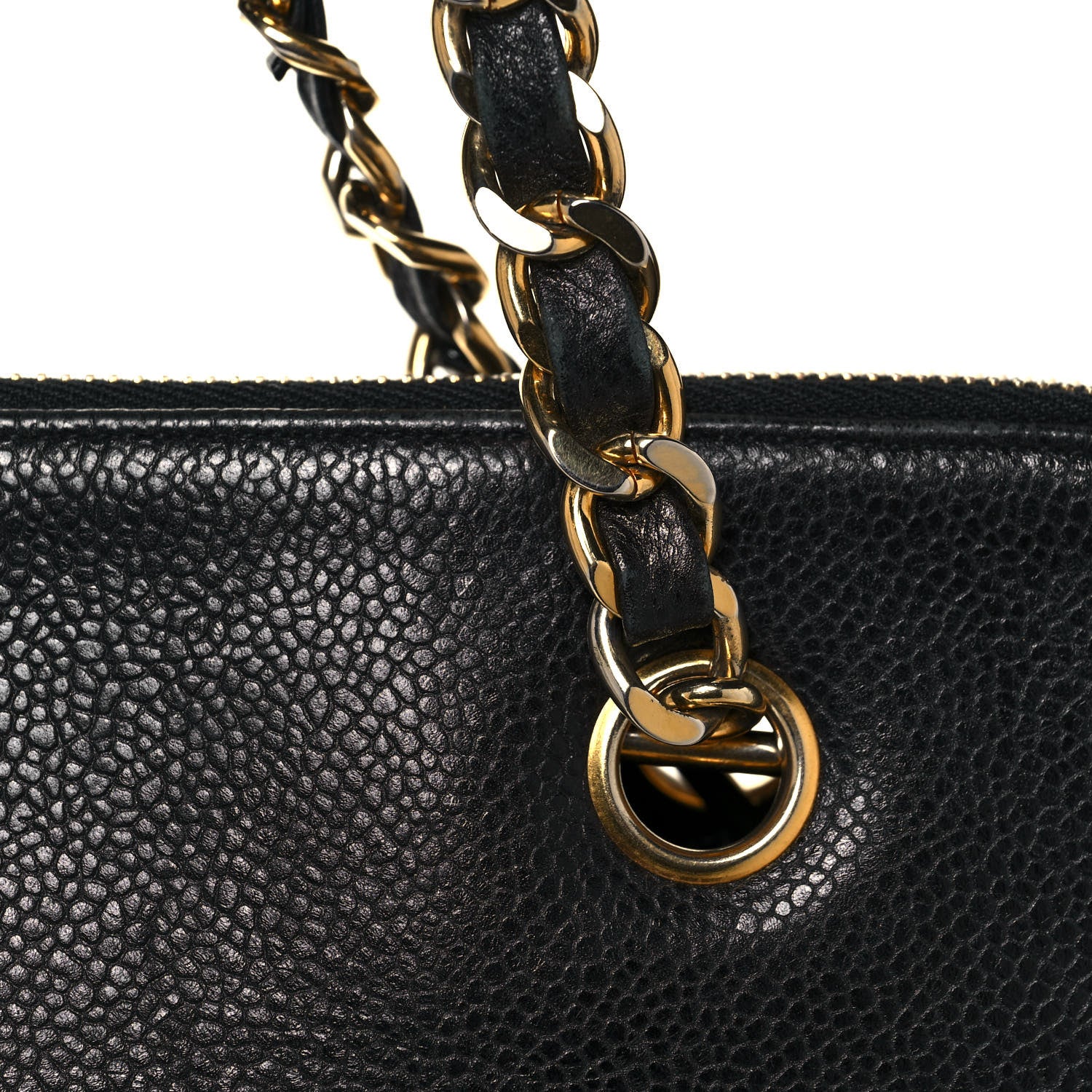 Chanel Caviar Large CC Shoulder Bag Black 16 of 18