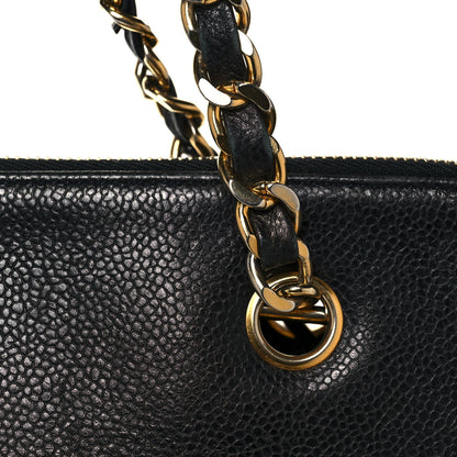 Chanel Caviar Large CC Shoulder Bag Black 16 of 18