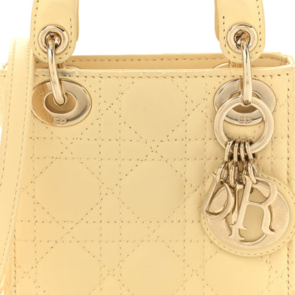 Christian Dior Lambskin Cannage Nano Lady Dior Light Yellow 8 of 10
