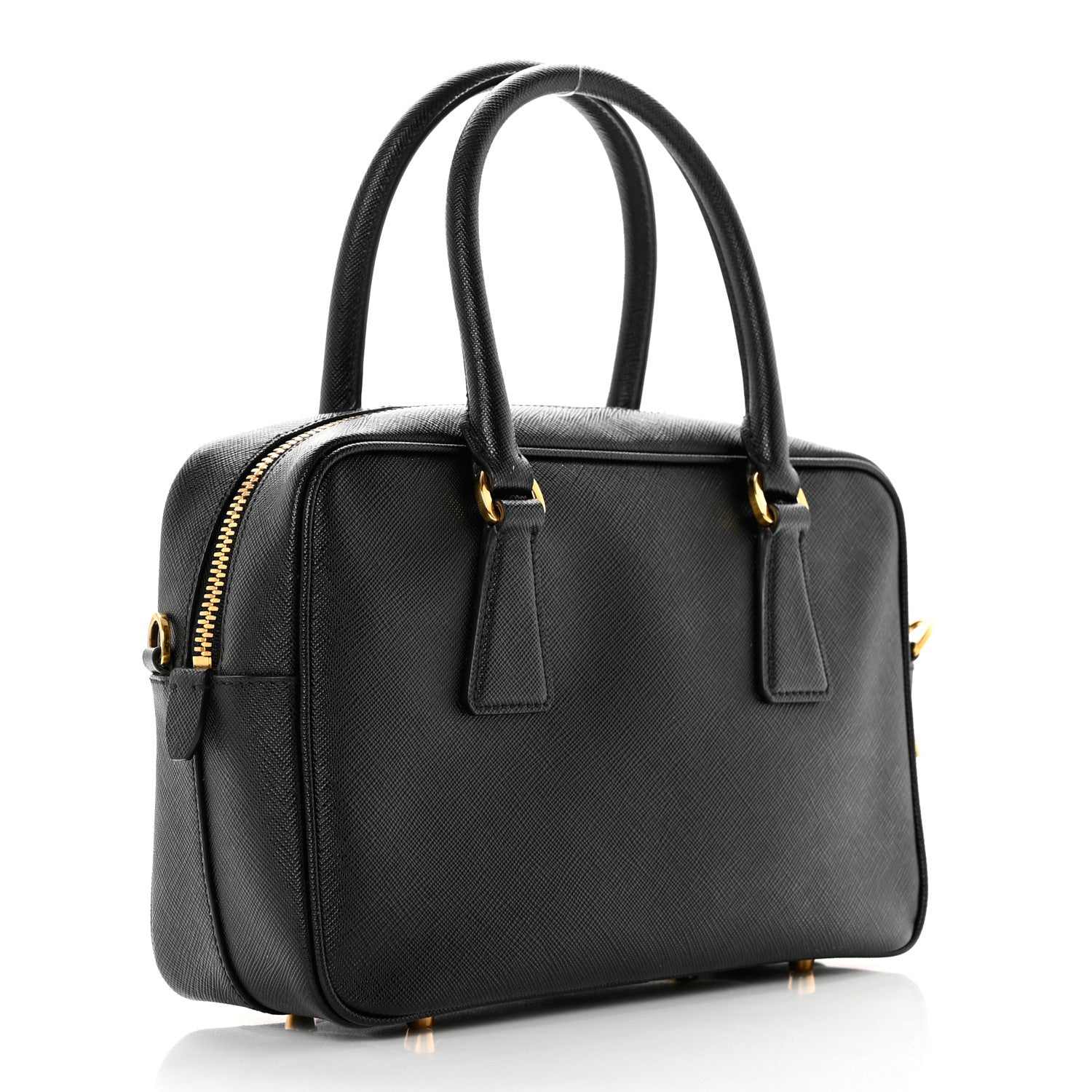 Prada Saffiano Lux Bauletto Black 2 of 7