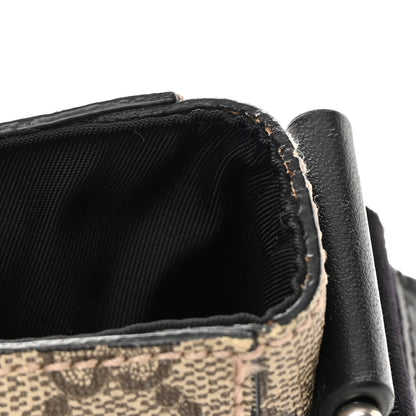 Gucci GG Supreme Monogram Web Flap Messenger Bag Black 13 of 15