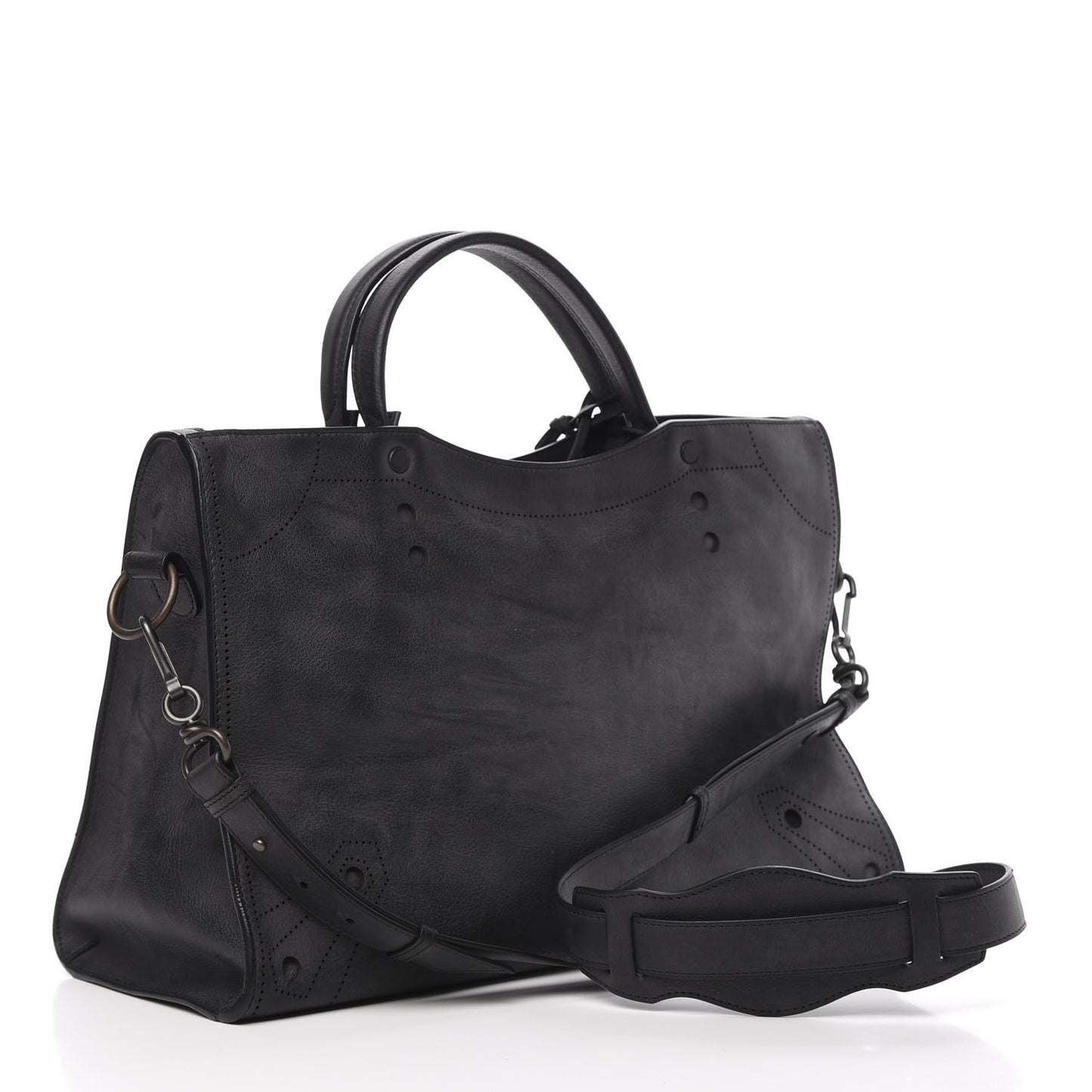 Veau Soyeux Perforated Blackout Hardware City Black